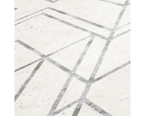 Close-up van een behang met geometrische patronen