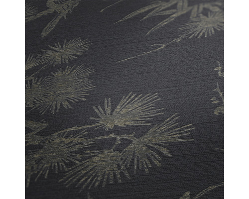 Behang met plantenmotief