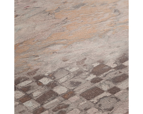 Close-up van een behang met steenmotief