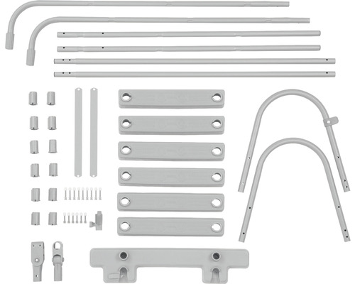 Onderdelen van een wasrek van metaal