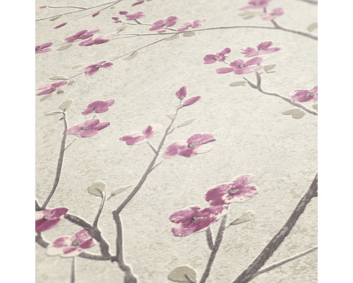 Behang met bloemmotief