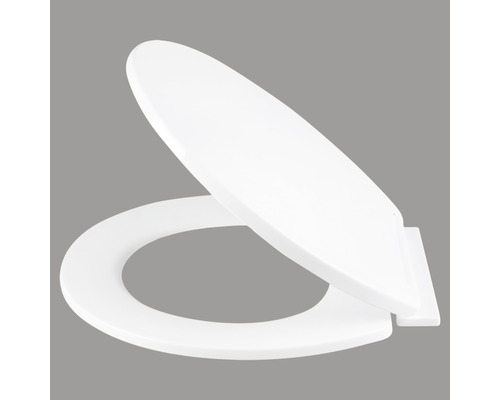 Toiletdeksel van kunststof, geopend