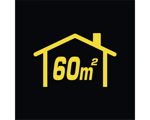 Symbool voor een woonoppervlakte van 60 vierkante meter