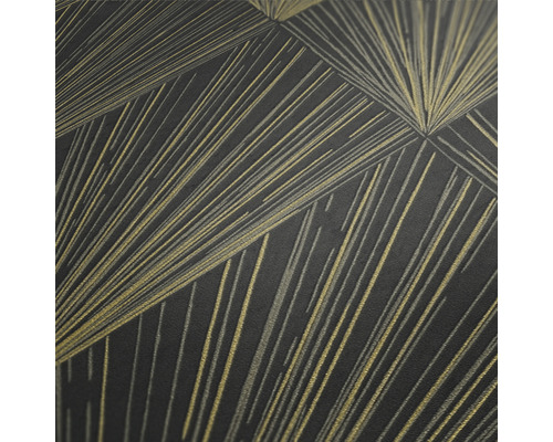 Close-up van een behang met geometrisch stralenpatroon