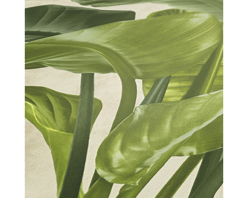 Close-up van een behang met plantenmotief