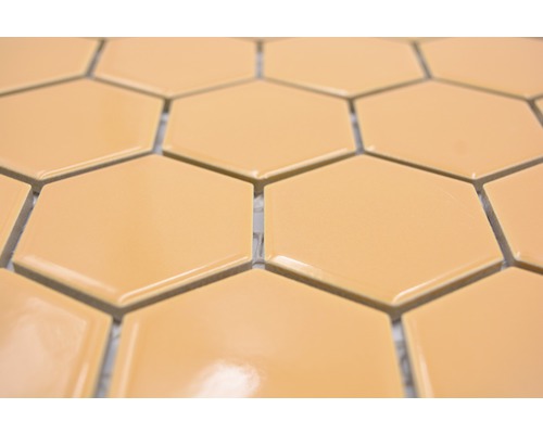 Close-up van zeshoekige mozaïektegels