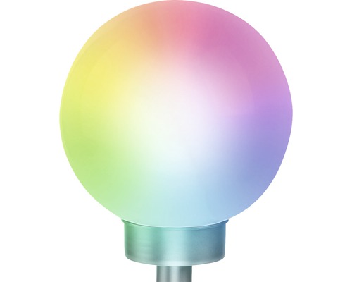 Decoratieve tuinkogel met meerkleurig lichteffect