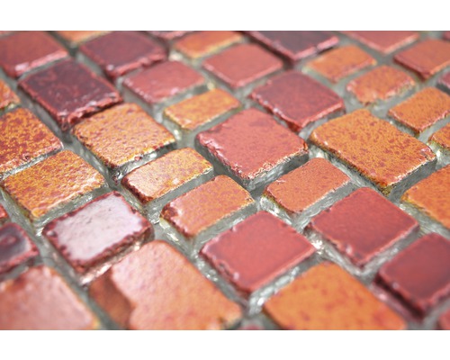 Close-up van rode mozaïektegels