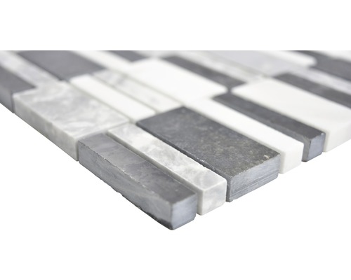 Mozaïekmat van marmer met rechthoekige stenen