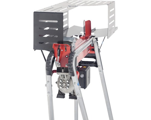 Houtklover met kloofmes en beschermkap