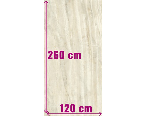 XXL Wand- en vloertegel Venato Panna gepolijst 120x260 cm 7 mm gerectificeerd