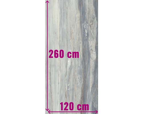 XXL Wand- en vloertegel Marblewood Indiago gepolijst 120x260 cm 7 mm gerectificeerd