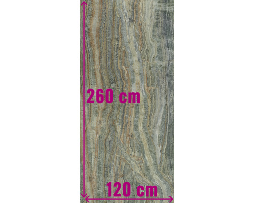 XXL Wand- en vloertegel Nephrite gepolijst 120x260 cm 7 mm gerectificeerd