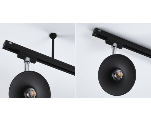 Railsysteemlamp met ronde vorm voor plafondmontage