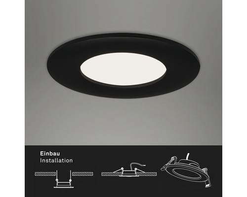 Ronde led-inbouwspot met installatie-instructies