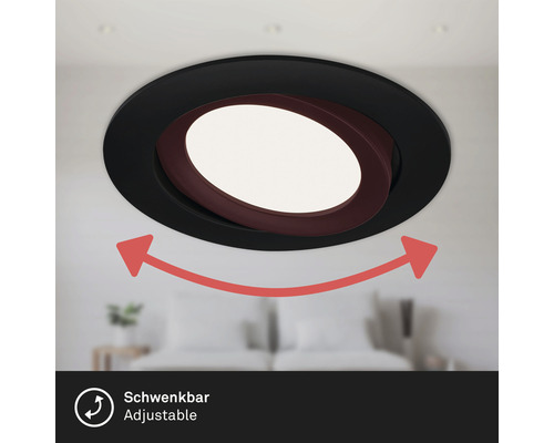 Plafondlamp met verstelfunctie en cirkelvormig ontwerp
