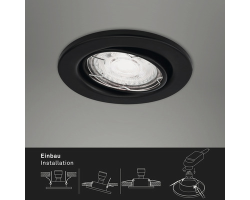 Plafondinbouwspot met installatie-instructies