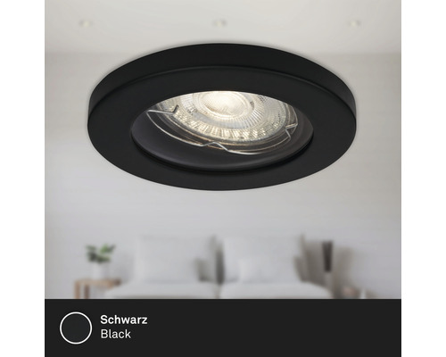 Zwarte plafondinbouwspot