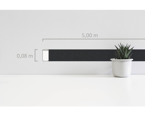 Borduur met grafisch patroon, 0,08 meter hoog en 5,00 meter lang