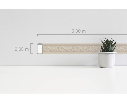 Borderrand met meandermotief, 5,00 m lang en 0,08 m breed