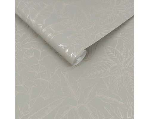 Rol behang met bladerpatroon