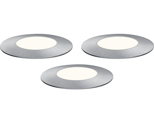 Drie ronde LED inbouwspots