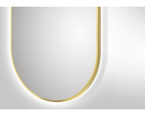 Ovale spiegel met gouden lijst