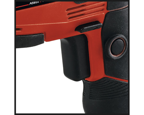 Detailweergave van een accuschroevendraaier met schakelaar en handgreep.