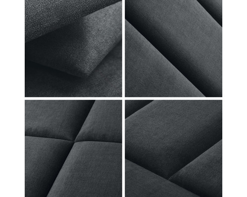 Close-up van gestoffeerde wandpanelen met stoffen bekleding