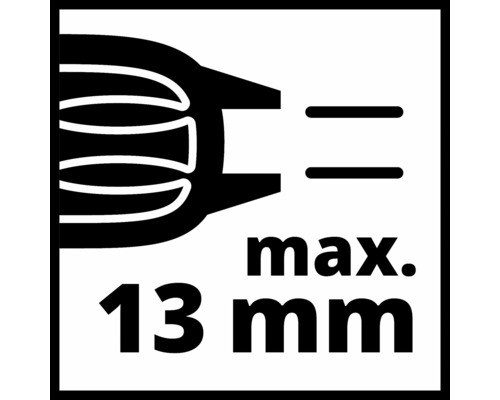 Symbool voor maximale werkstukgrootte van 13 millimeter