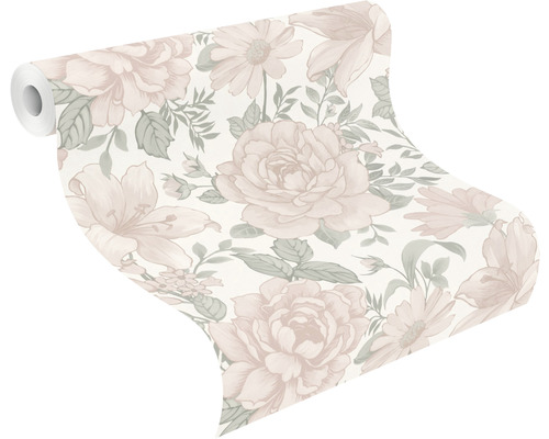 Behangrol met bloemmotief