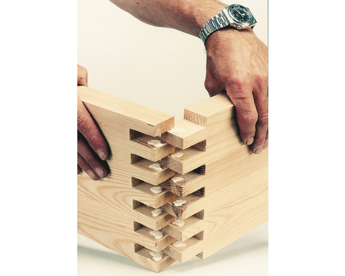 Gekamde houten verbinding met lijm