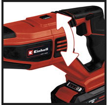Einhell logo op een accuboormachine met draaibewegingspijl