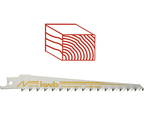 Symbool voor hout en kunststof zaagblad