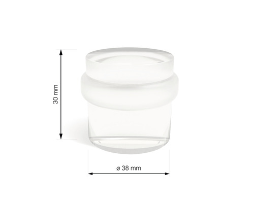 Deurstopper van kunststof met afmetingen 30 mm hoogte en 38 mm diameter