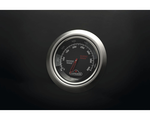 Napoleon Logo Grillthermometer met indicatie van kookbereik en rooktemperatuur