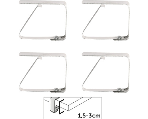 Metalen tafelkleedklemmen, vier stuks
