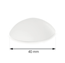 TARROX Wandbuffer Ø 40 mm zelfklevend/schroefbaar kunststof wit, 2 stuks-thumb-0
