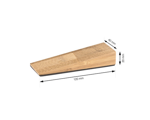 Deurstopper van bamboe, 120 millimeter lang