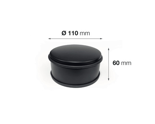 Metalen deurstopper, diameter 110 mm, hoogte 60 mm