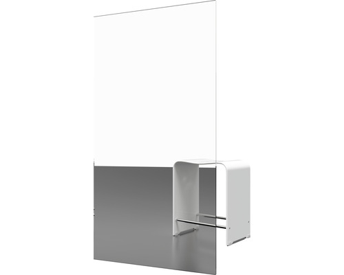 Doorvoerklep met beschermend scherm voor kassatafels