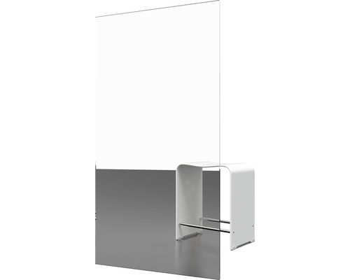 Glazen bureau-opzetstuk met houder