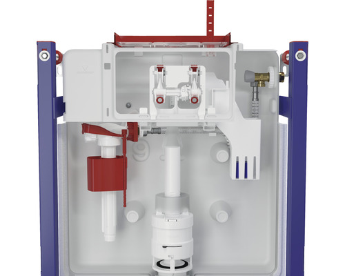 WC-spoelreservoir voor wandmontage, binnenkant zichtbaar