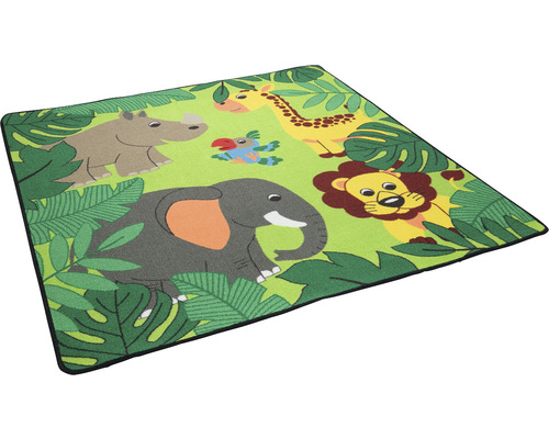 Speelkleed met jungle motieven en dierenafbeeldingen