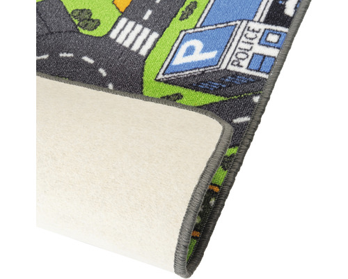 Vloerkleed met straatmotief en politiebureau