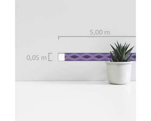 Decoratieve randsticker met geometrisch patroon, lengte 5,00 meter