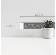 Borduur met bloemmotief, 5,00 m lengte, 0,08 m breedte
