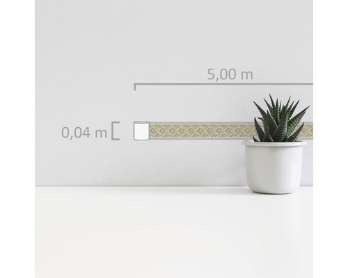 Decoratieve border met geometrisch patroon, 5 meter lang en 0,04 meter breed