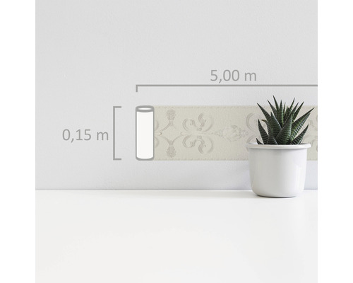 Borduur, 5,00 m x 0,15 m, met plantmotief