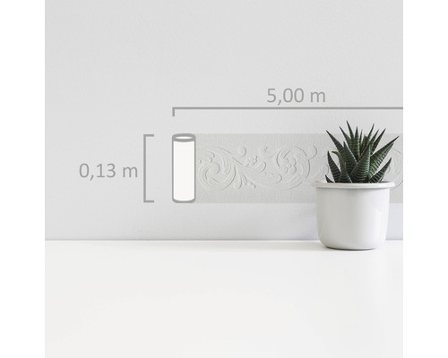 Decoratieve rand met bloemmotief, 5 meter lang en 0,13 meter breed